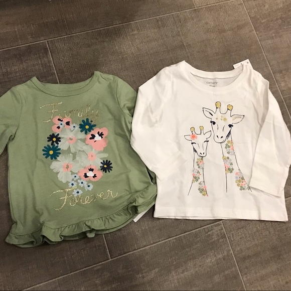 Carter's Other - 2 NWT Carter’s long sleeve graphic tshirts